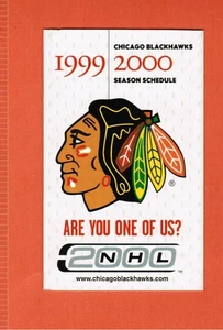1999 - 2000 NHL CHICAGO BLACKHAWKS CLUB SCHEDULE / CÉDULE MINT - Picture 1 of 1