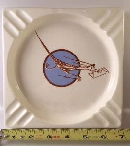 Mid Century Roadrunner Ashtray LG Ceramic Stoneware Square Arizona Letter Mail - Picture 1 of 9