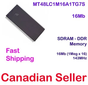 MT48LC1M16A1TG7S PC100 16Mb SDRAM Memory IC Parallel 143MHz 50-TSOP Micron - Bild 1 von 2