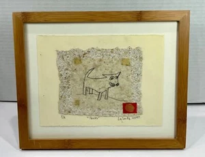 La Sorda "Perros" 8" x 6” Medios Mixtos Prueba Artista Enmarcado - Imagen 1 de 2