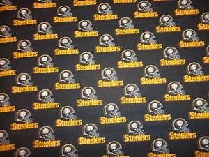 PITTSBURGH STEELERS NFL FABRIC 100% COTTON BRAND NEW DESIGN 1 YARD PIECE - Picture 1 of 4