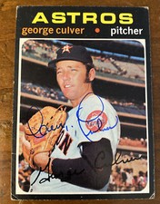 George Culver 1971 Topps #291 Autographed Card - HOUSTON ASTROS
