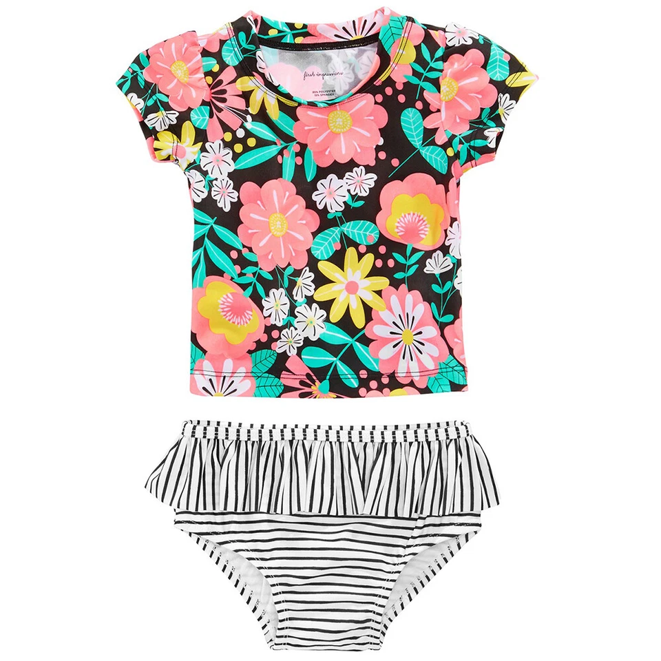 Nuevo conjunto de traje de baño de 2 piezas First Impressions para bebés niñas elige la talla precio de venta sugerido por el fabricante 24,00 USD Foto 1 de 1