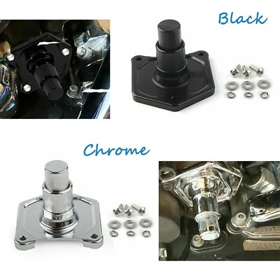 Cubierta de solenoide negro/cromo botón de arranque para Harley Electra Glide Fatboy Foto 1 de 4