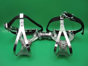 SHIMANO DURA ACE AX PEDALS 1981 DYNA DRIVE REBUILT + MACHINE POLISHED EXCELLENT - Picture 1 of 14