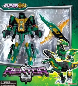 SUPER 10 REKTOR Modellino robot trasformatore Ninja Raptor verde Dino YoungToys 2022 - Foto 1 di 13