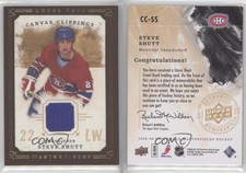 2008-09 Upper Deck Masterpieces Canvas Clippings Brown Border Steve Shutt HOF