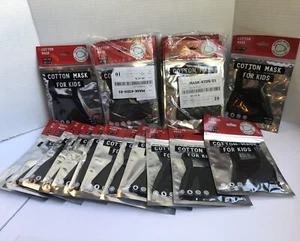 Face Mask Reusable Washable Cover Masks Kids Youth Black Cotton Cloth Lot Of 34 - Picture 1 of 10