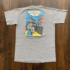 Nike Air Max Running Art Vintage T Shirt Cartoon Funny 90s Gray Tag Rap Toronto - Picture 1 of 11