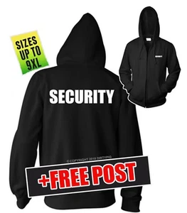 SECURITY JACKET / ZIP HOODIE BIG MENS SIZES XL/2XL/3XL/4XL/5XL/6XL/7XL/8XL/9XL - Picture 1 of 1