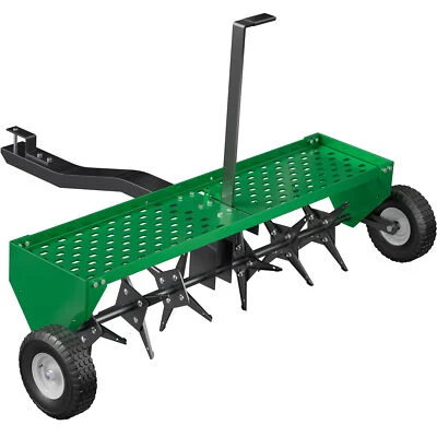 40" 101CM Tow Plug Lawn Aerator Lawn Spike Aerator Lawn& Garden Steel Heavy Duty - Image 1 of 4