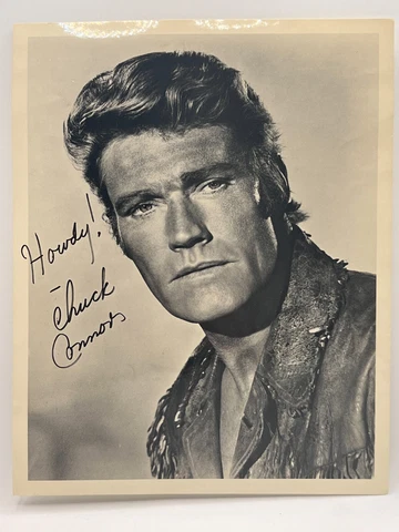 Chuck Connors Signed Inscribed Autograph 8 X 10 Cover