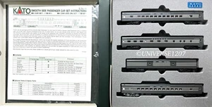 N Scale Kato 106-023 New York Central Smooth Side Passenger Car 4-Car Set NIB - Picture 1 of 12