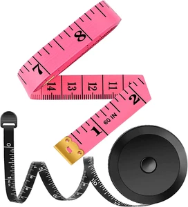 2 Pack Tape Measure Measuring Tape for Body Fabric Sewing Tailor Cloth Knitting - Picture 1 of 12