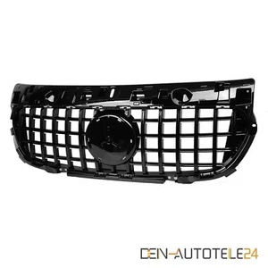 KÜHLERGRILL FRONT GRILL FÜR MERCEDES CITAN W420 VAN TOURER GLANZ SCHWARZ - Picture 1 of 6