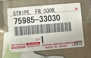 Genuine OEM Lexus ES350 350h 13-18 Front Door Outer Black Out Tape 75985-33030 - Picture 1 of 2