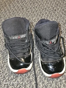 Nike Air Jordan  11 Retro Black White Red Size  8c, - Picture 1 of 8