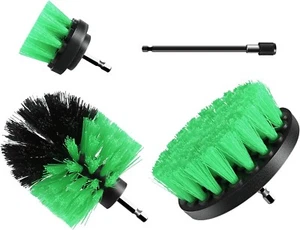 Green 4 Pack Cleaning Drill Brush Power Scrubber Shower Shower Grout Tile Floor - Picture 1 of 8
