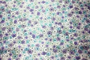 GRANDMAS MEMORIES BLUE AND PURPLE FLOWERS IN 30'S FABRICS - 100% COTTON FABRIC - Picture 1 of 3