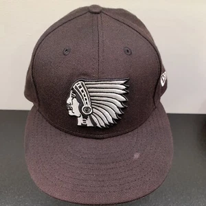 Boston Braves Hat 7 1/2 MLB Cooperstown Black New Era 59fifty Wool Blend - Picture 1 of 9