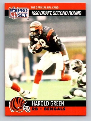 1990 Pro Set #707 Harold Green  DPK, RC Rookie Cincinnati Bengals - Image 1 of 2