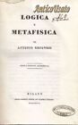LOGICA E METAFISICA di Antonio Genovesi 1848 Tipografica Classici libro antico