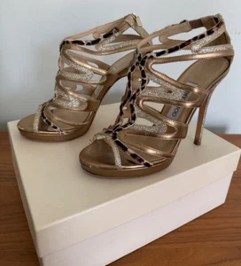 Jimmy Choo Mercury PPM. Poni estampado dorado mixto. Talla 37,5 - Imagen 1 de 21