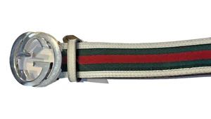 Gucci Gürtel 114984 525040 110 44 Made In Italy 1 1/2" breit grün/rot/weiß - Bild 1 von 16