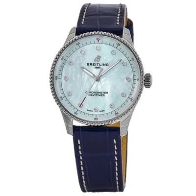 New Breitling Navitimer 32 Blue Mother of Pearl Women's Watch A77320171C1P1 - Image 1 of 4