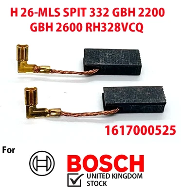 2x Brosse Carbone pour Bosch H 26-MLS SPIT 332 GBH 2200 GBH 2600 RH328VCQ - Photo 1/4