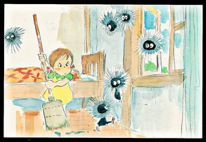 Totoro PC From 1976 ORIG IMAGE BOARD ART "MEI IS POUTING TRYING TO..." Framed - Picture 1 of 7