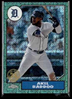 2022 Topps 1987 Baseball Chrome (Series 2) Green Akil Baddoo 64/99 Detroit - Image 1 of 2