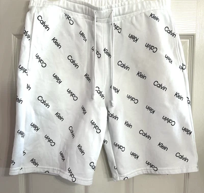 Calvin Klein CK мужчин белый шнурок тянуть на шорты размер S - Изображение 1 из 4