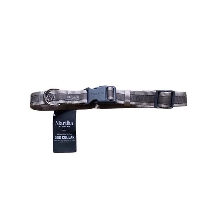MARTHA STEWART COLLAR DE PERRO DE NAILON AJUSTABLE COLOR PAJARITA BRONCEADO TALLA 20/L Foto 1 de 4