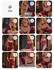Vv Fan Art Waifu Card aceo 2.5x3.5" Ssp Inspire Adult Rapunzel 10 Prints Lot - Picture 1 of 11