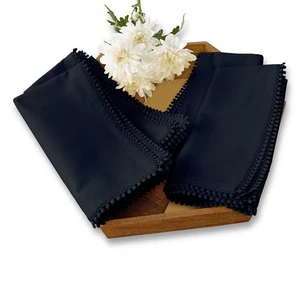 Solino Home Cotton Linen Dinner Napkins 20x20 for Fall Dining, Maddie Set of 4 - Picture 1 of 38