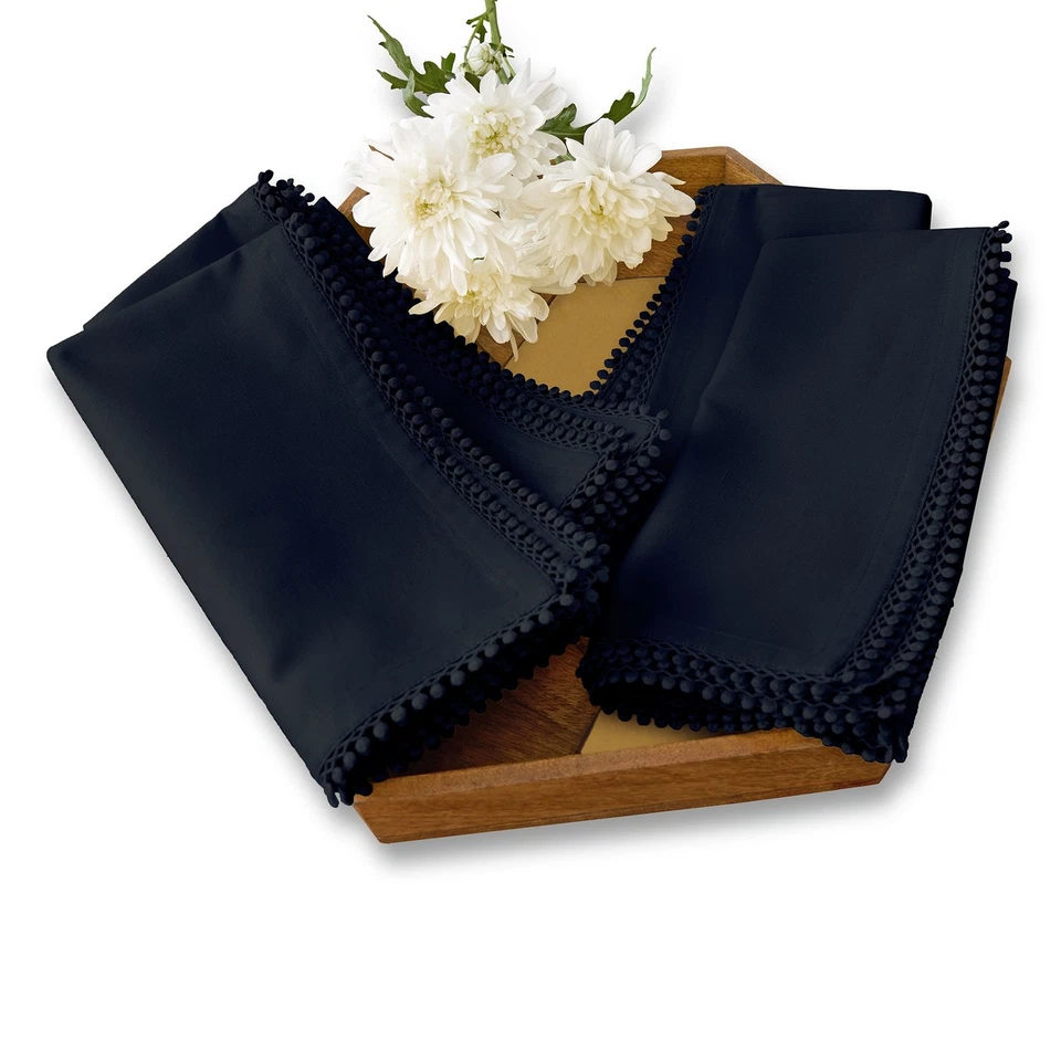 Solino Home Cotton Linen Dinner Napkins 20x20 for Fall Dining, Maddie Set of 4 - Image 1 of 1