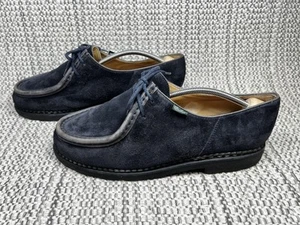PARABOOT Micheal Marche Shoe, MEN'S UK 10, EU 44, Norwegian Welted, Suede, NAVY - Picture 1 of 12
