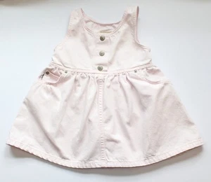 Vintage Little Levis Denim Dress Pink Girls Made USA 100% Cotton 3T - Picture 1 of 6