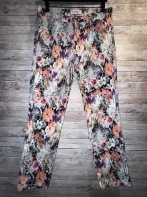 Pantalones de mezclilla florales Workshop By Andrea Jovine para mujer talla 12 buen estado Foto 1 de 4