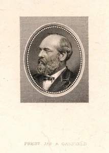 United States James Garfield essay 205-E2 large die proof, Die no. C-47, reduced - Picture 1 of 5