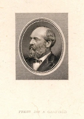 United States James Garfield essay 205-E2 large die proof, Die no. C-47, reduced - Image 1 of 4