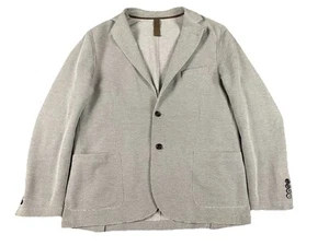 Chaqueta Eleventy Primera Clase Para Hombre 2 Botones Pecho Único Gris Costura Cruda 58EU 46US - Imagen 1 de 13