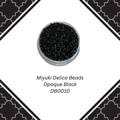 Cuentas de semillas Miyuki 11/0 Delica DB0010 negro opaco 5 gramos Foto 1 de 2