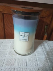 WoodWick Trilogy Large 21.5 oz Scented Jar Candle Calming Retreat. - Picture 1 of 8