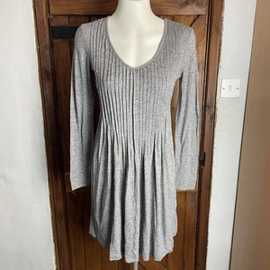 Day Birger Et Mikkelsen Womens Grey Wool Blend Long Sleeve Pleated Dress Size S - Picture 1 of 7