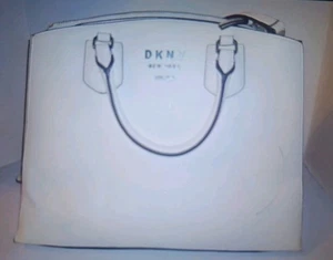 Cartera Bandolera DKNY de Cuero Blanco Doble Asa - Imagen 1 de 9