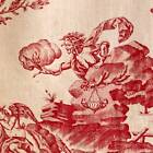 1790 French Toile de Nantes " Psyche et L'amor " red fabric 18th century printi