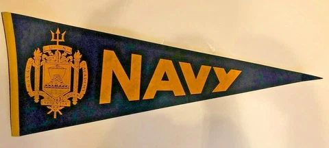 NAVY MIDSHIPMEN NCAA COLLEGE FOOTBALL 1950'S VINTAGE PENNANT MINT Cover