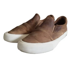 SeaVees Hawthorne Slip On SHOES in Brown Elmwood Rugged Oiled Leather. Size 8 - Picture 1 of 11